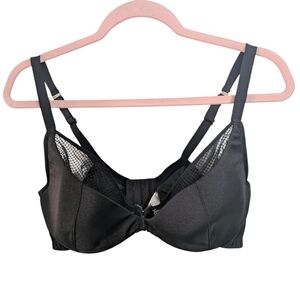 Cacique Black Mesh Detail Bra